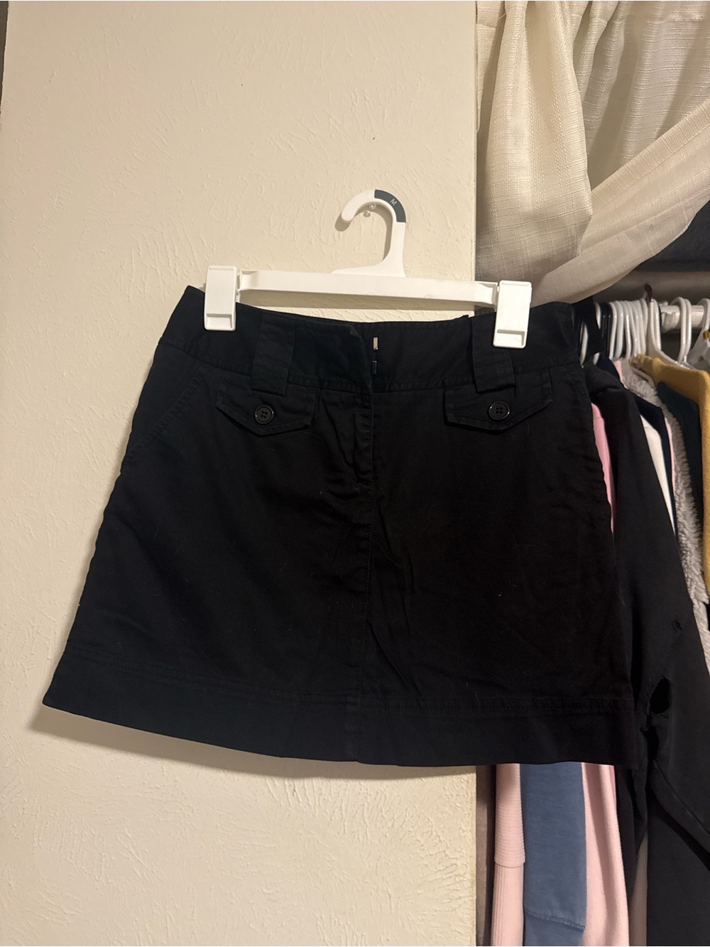 Black Women's Cotton-Blend Shorts Skirt